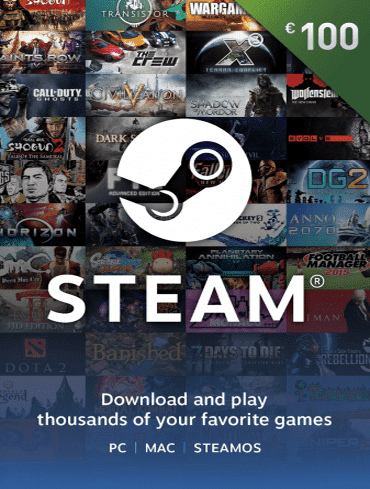 Steam gift card Srbija, Steam poklon kartica – kupite digitalni kod za igre, dodatke i DLC na Steam platformi. Brza isporuka, sigurna kupovina, dostupne vrednosti 100€. Idealno za PC gejmere, popuste i Steam Wallet dopune. Kupi, jeftino, sigurno