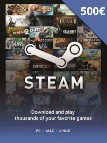 Steam gift card Srbija, Steam poklon kartica – kupite digitalni kod za igre, dodatke i DLC na Steam platformi. Brza isporuka, sigurna kupovina, dostupne vrednosti 500€. Idealno za PC gejmere, popuste i Steam Wallet dopune. Kupi, jeftino, sigurno