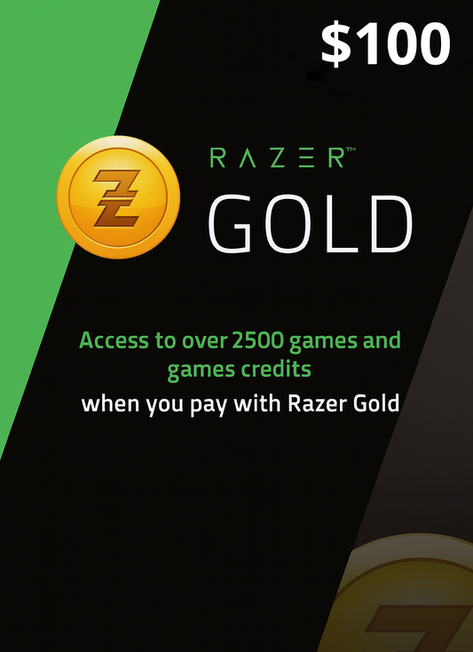 Razer Gold poklon kartica Srbija, digitalna razer gold card Srbija – digitalna kartica, kod za dopunu Razer Gold novčanika. Koristite za kupovinu igrica, dodatnog sadržaja i premium valuta u omiljenim igrama. Brza i sigurna isporuka, dostupne različite vrednosti. 