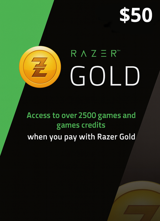 Razer Gold poklon kartica Srbija, digitalna razer gold card Srbija – digitalna kartica, kod za dopunu Razer Gold novčanika. Koristite za kupovinu igrica, dodatnog sadržaja i premium valuta u omiljenim igrama. Brza i sigurna isporuka, dostupne različite vrednosti. 