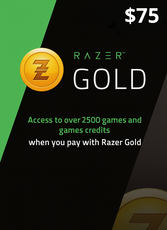 Razer Gold poklon kartica Srbija, digitalna razer gold card Srbija – digitalna kartica, kod za dopunu Razer Gold novčanika. Koristite za kupovinu igrica, dodatnog sadržaja i premium valuta u omiljenim igrama. Brza i sigurna isporuka, dostupne različite vrednosti. 